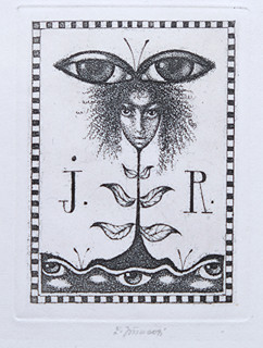 Ludmila Jiřincová (1912 - 1994) - Ex libris J. R.