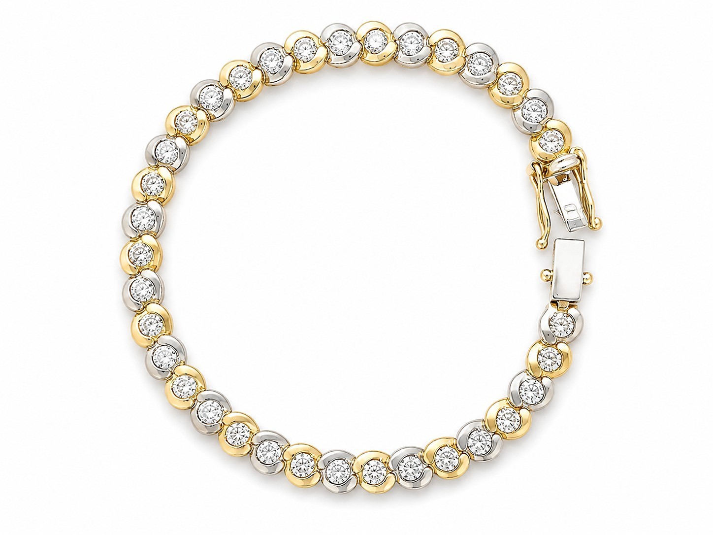 Zlatý náramek s přírodními diamanty 3,60 ct - certifikováno, odhadní cena 180.000 Kč
