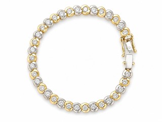 Zlatý náramek s přírodními diamanty 3,60 ct - certifikováno, odhadní cena 180.000 Kč
