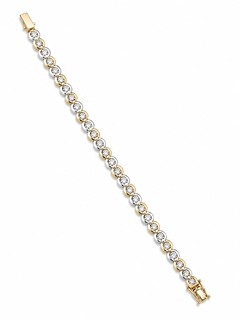 Zlatý náramek s přírodními diamanty 3,60 ct - certifikováno, odhadní cena 180.000 Kč