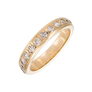 Zlatý prsten s přírodními diamanty