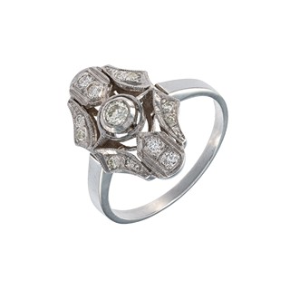 Zlatý prsten s přírodními diamanty