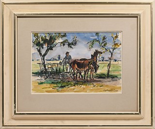Vojtěch Sedláček (1892 - 1973) - Povoz s koňmi