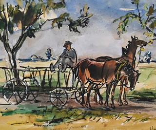 Vojtěch Sedláček (1892 - 1973) - Povoz s koňmi
