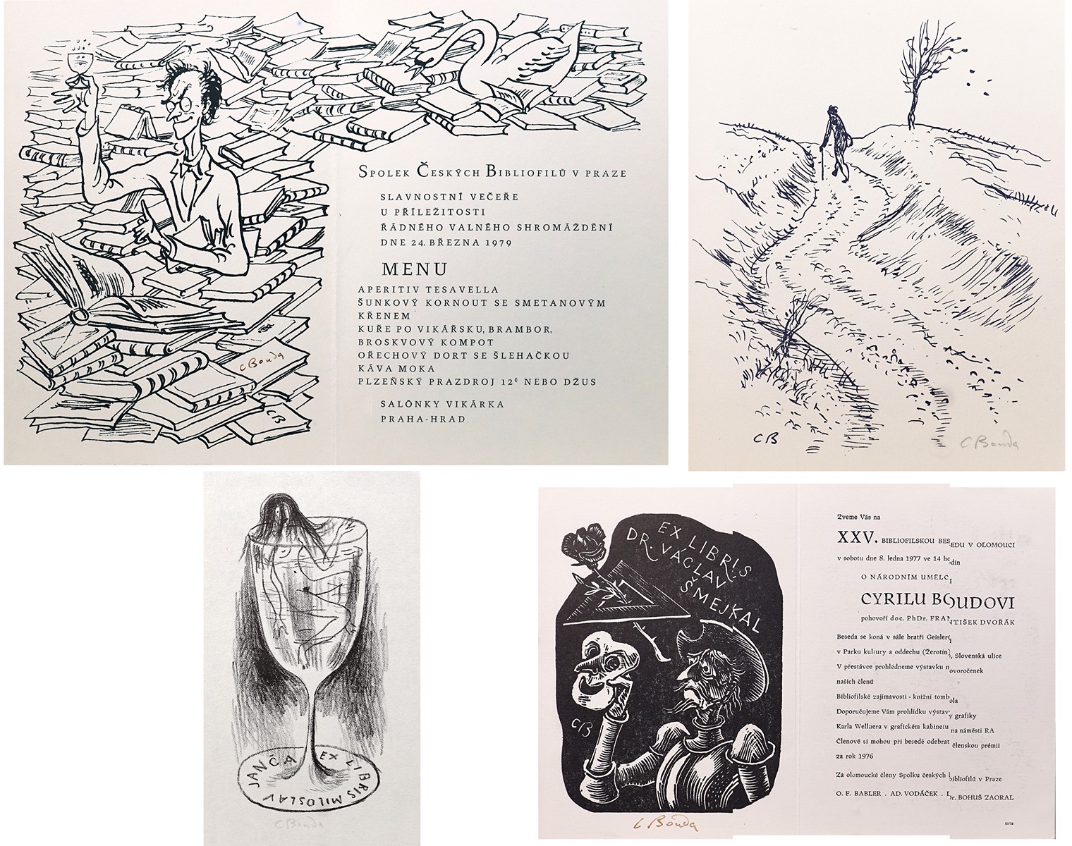 Cyril Bouda (1901 - 1984) - 4ks litografie