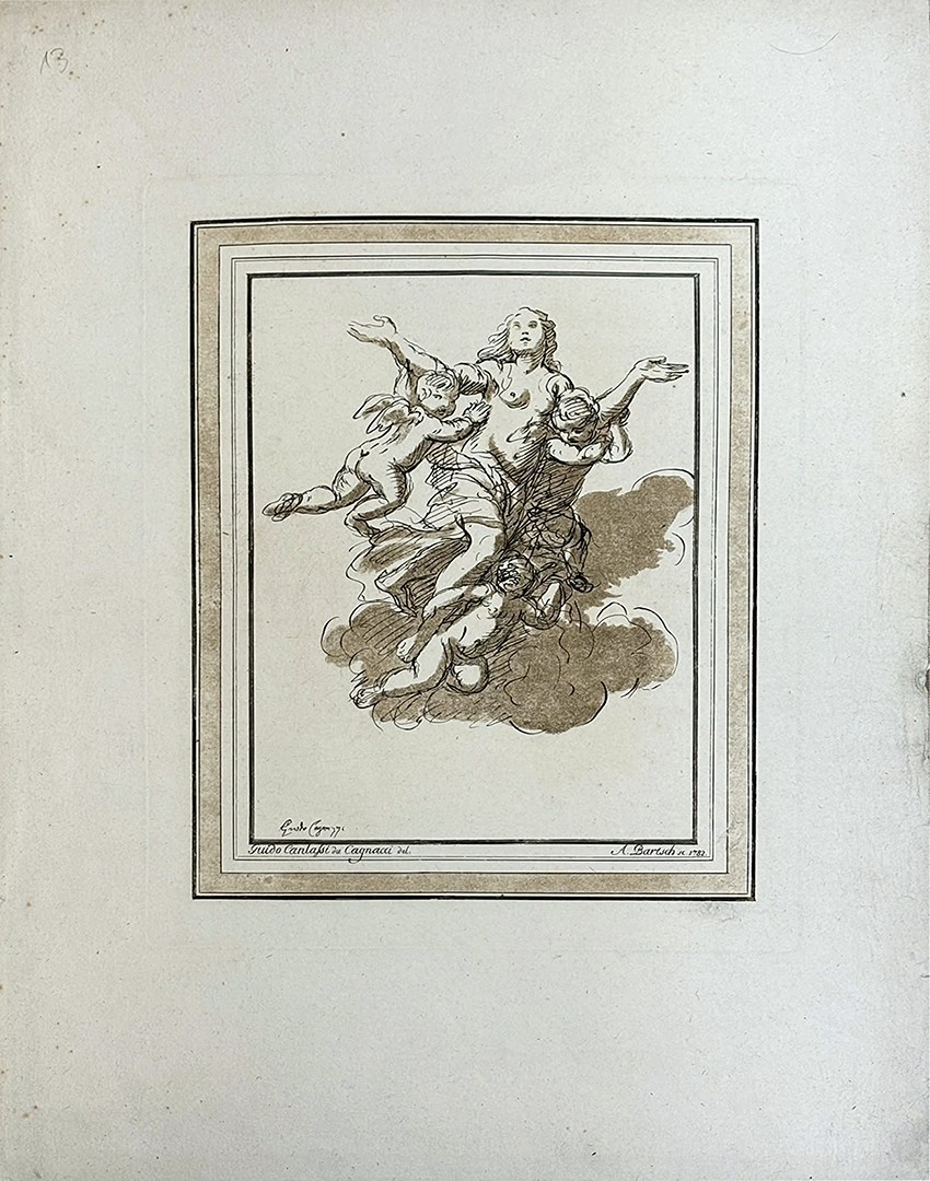 Adam von Bartsch (1757 - 1821) - Nanebevzetí Máři Magdalény 1782