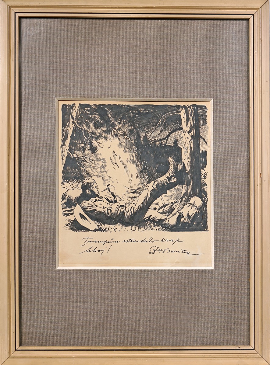 Zdeněk Burian (1905 - 1981) - Trampům ostravského kraje Ahoj !
