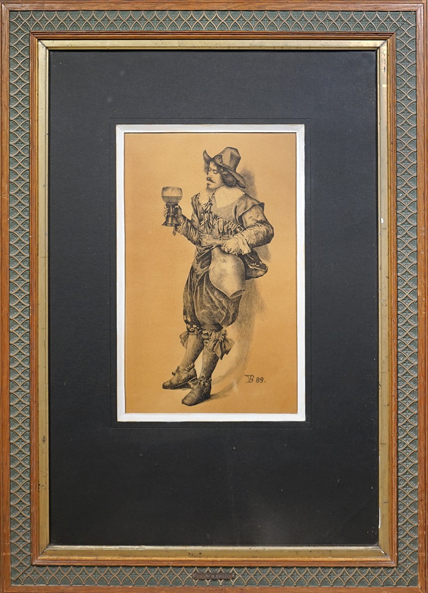 Václav Brožík (1851 - 1901) - Šlechtic s číší vína