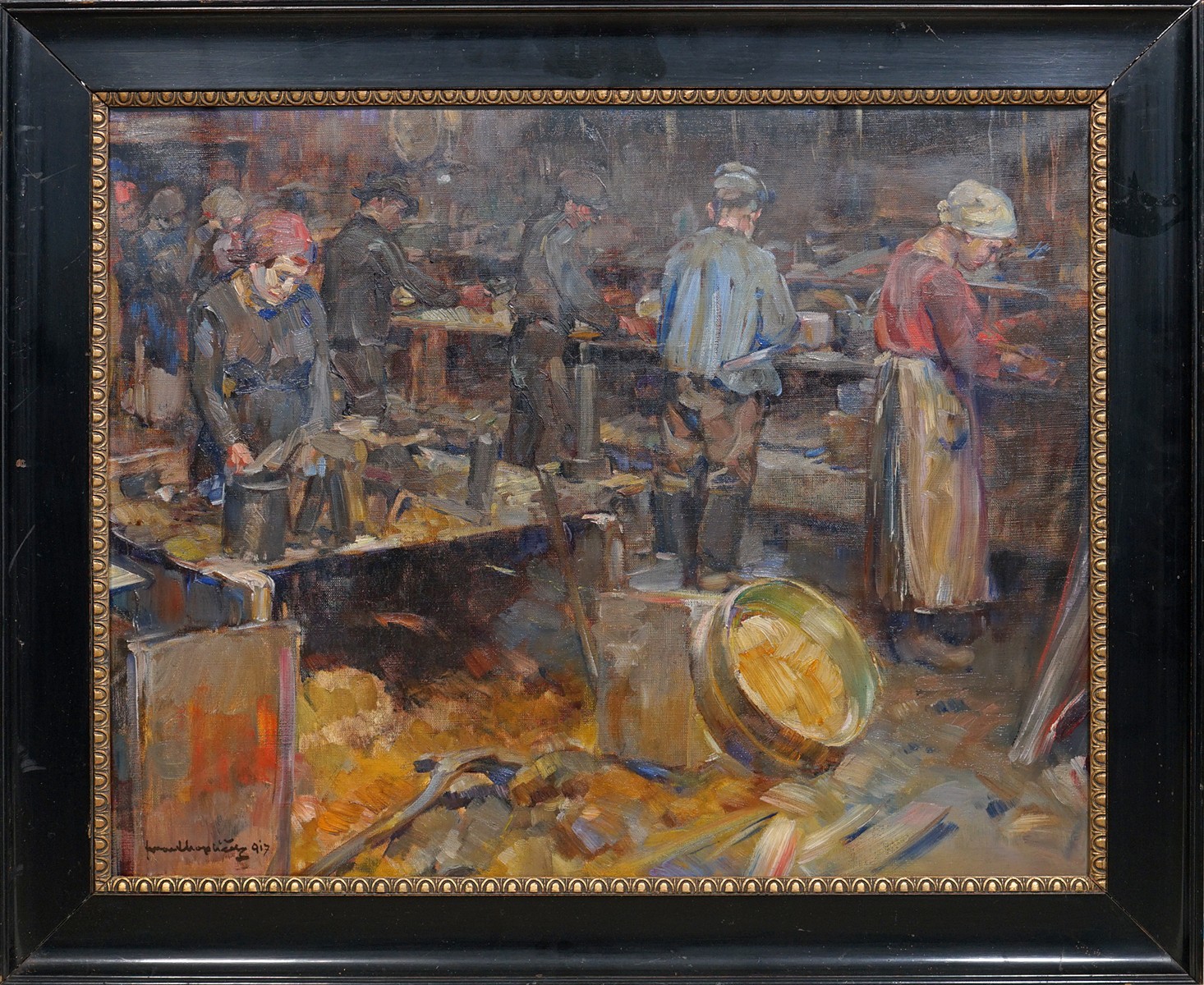 František Hoplíček (1890 - 1946) - Při práci