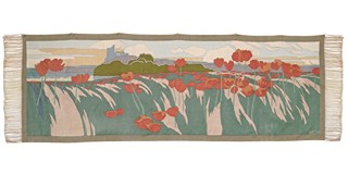 Rudolf Schlattauer (1861 - 1915) - Secesní gobelín s motivem vlčích máků - MGM