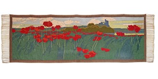 Rudolf Schlattauer (1861 - 1915) - Secesní gobelín s motivem vlčích máků - MGM