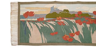Rudolf Schlattauer (1861 - 1915) - Secesní gobelín s motivem vlčích máků - MGM