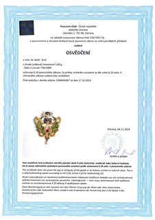 Zlatá secesní brož