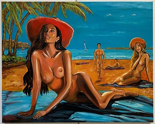Jaroslav Jerry Svoboda (1962) - The Palms Trees At The Nuda Beach