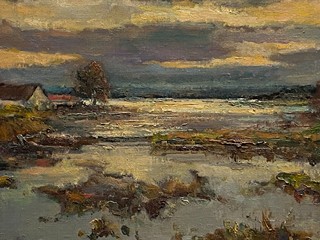 Josef Milota (1938) - Ráno na vypouštěném Bezdrevu