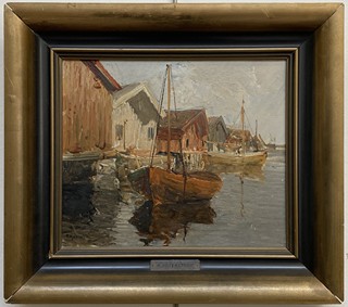 Hugo Öfverström - Rybářské chatrče