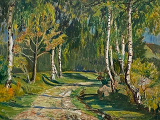 Antonín Hudeček (1872 - 1941) - Ve stínu stromů