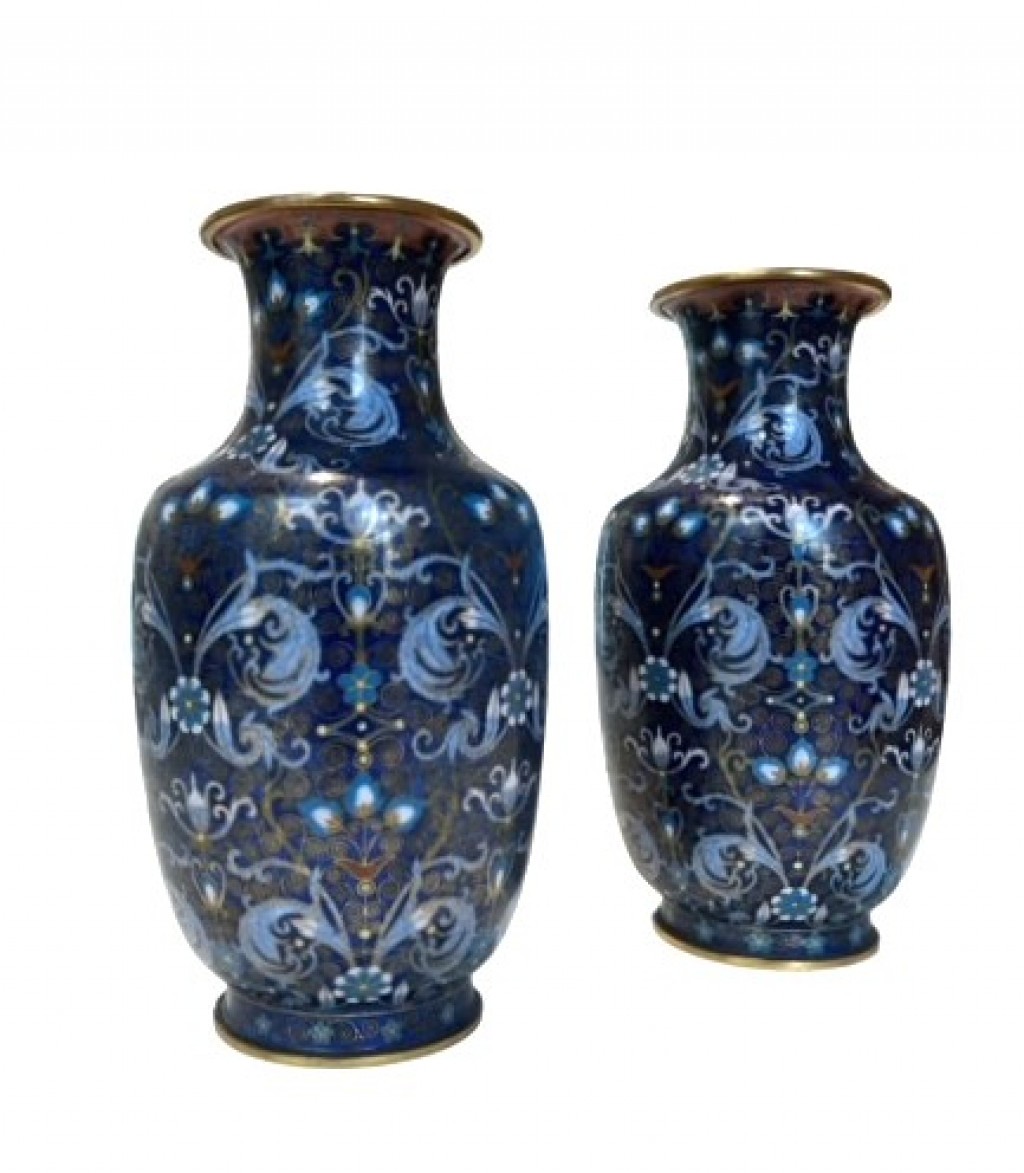 Párové vázy Cloisonné - originál
