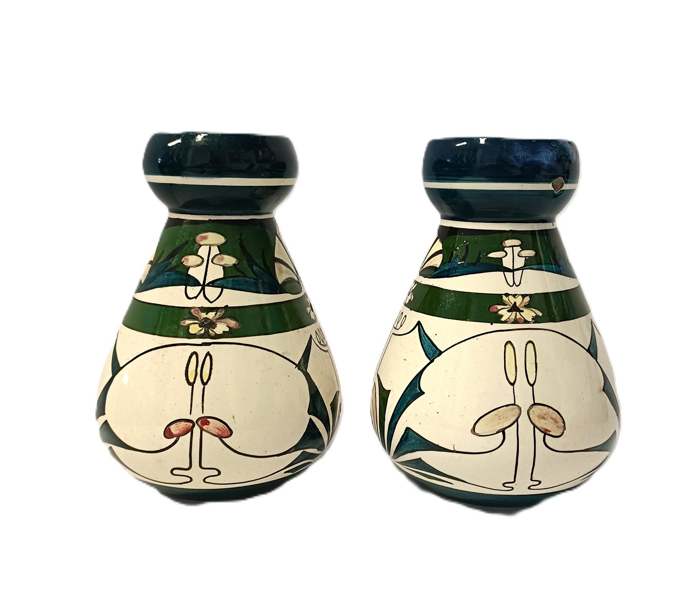 Párové keramické vázy ve stylu Art-Deco