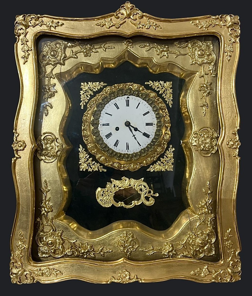 Starožitné rámové hodiny- Biedermeier