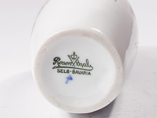 Rosenthal - Porcelánová váza s šípkovou růží