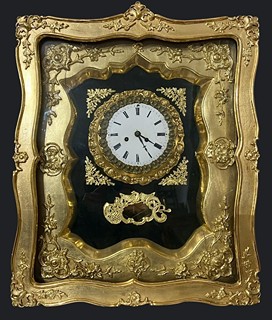 Starožitné rámové hodiny- Biedermeier