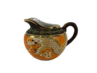 Čínský porcelán- oranžová sada s drakem