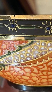 Čínský porcelán- oranžová sada s drakem