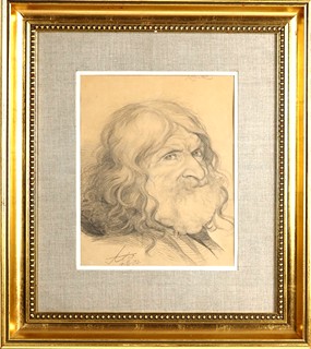Mikoláš Aleš (1852 - 1913) - Portrét starce