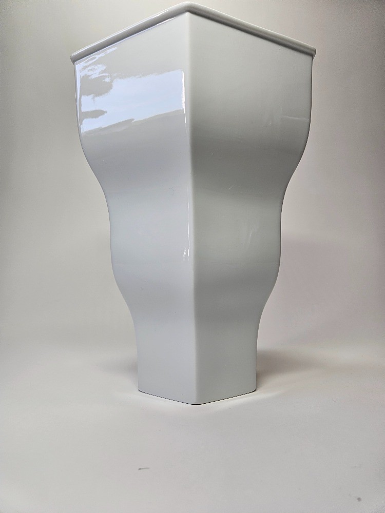 Rosenthal - Elegantní bílá porcelánová váza, Německo, 80. léta 20. st.
