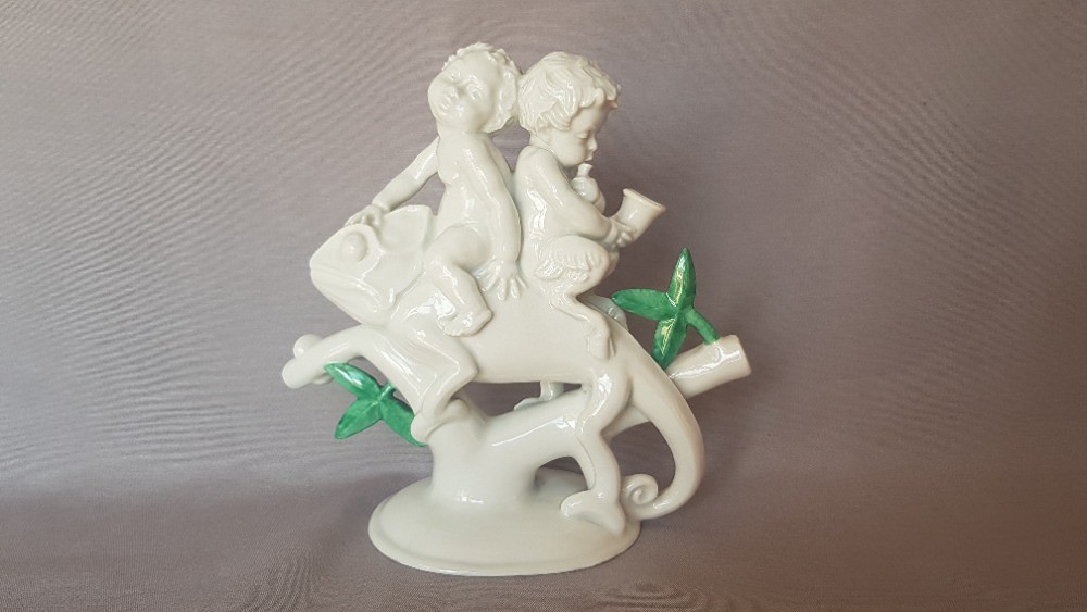 Wilhelm von Heider (1882–1955) - Art deco porcelánová socha, porcelánka Hutschenreuther, Německo