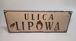 OSKAR SCHINDLER / Holocaust / Originální cedule s názvem ulice z roku 1940