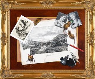 ROBERT WHITING TROMPE L'OEIL - Mimořádný kompletně ručně malovaný hyperrealismus