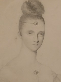 Jacques Francois Carbillet (1766 – 1828) Podepsaný francouzský ženský portrét z 18. století, jemny grafit na papíře