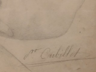 Jacques Francois Carbillet (1766 – 1828) Podepsaný francouzský ženský portrét z 18. století, jemny grafit na papíře