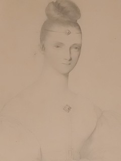 Jacques Francois Carbillet (1766 – 1828) Podepsaný francouzský ženský portrét z 18. století, jemny grafit na papíře