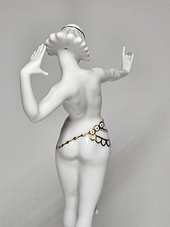 Nádherna porcelánová tanečnice Hutschenreuther Selb z Bavorska, Art Deco 1930 Nemecko