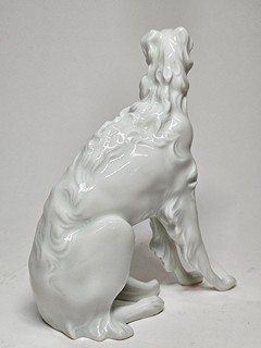 Postava barzoja Rok 1930 Rozměr 16,5 cm Materiál porcelan