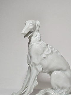Postava barzoja Rok 1930 Rozměr 16,5 cm Materiál porcelan