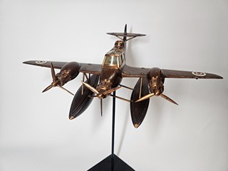 Dřevěný model anglického letounu Bristol 156 Beaufighter ze 30. let 20. století