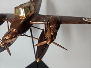 Dřevěný model anglického letounu Bristol 156 Beaufighter ze 30. let 20. století