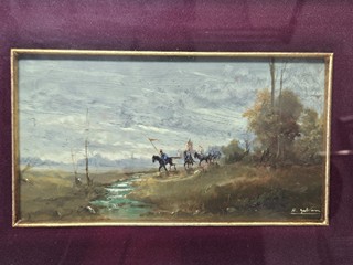 Mimořádně kvalitní 2 obrazy evropskych olejomaleb z poloviny 19. století