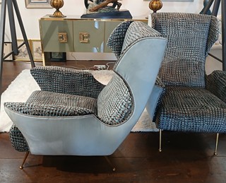 Extravagantni 2 ks kresla Gio Ponti Italia 1960 leta