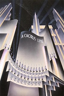 S názvem Litografie A Chorus Line / Art Deco inspirovaná litografií od slavného newyorského umělce ROBERT HOPPE
