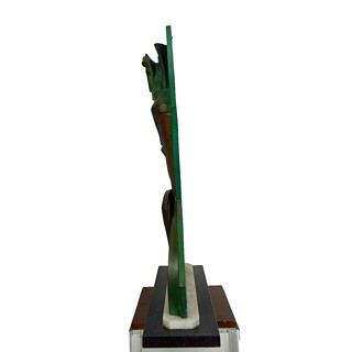 Bronzová plastika "Žena s vějířem" Archipenko