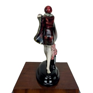 Keramická figura "Chycený ptáček" Goldscheider