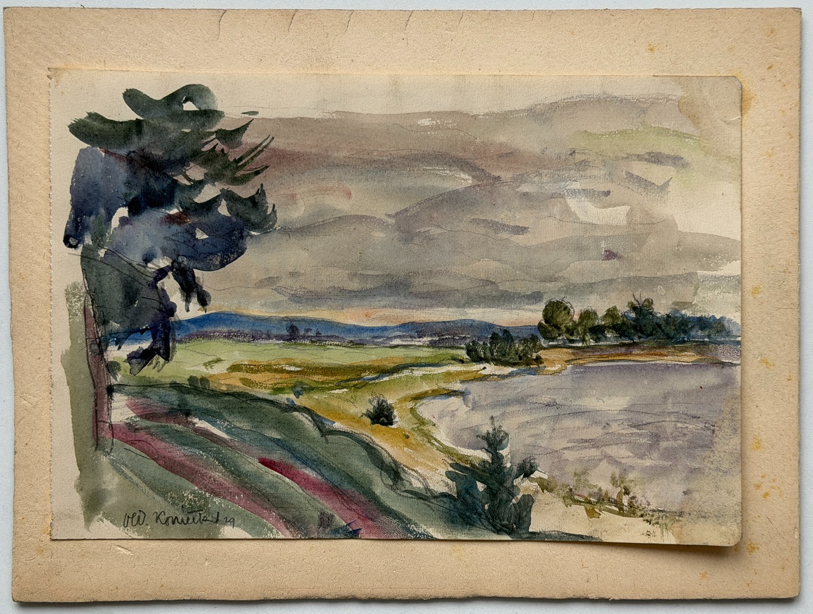 Koníček Oldřich (1886–1932) - Krajina s vodní hladinou