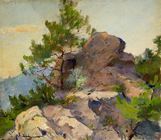 Schovánek Emil (1885–1947) - Borovice na skále