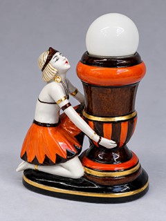 Art Deco - figurální stolní lampa – Egypťanka