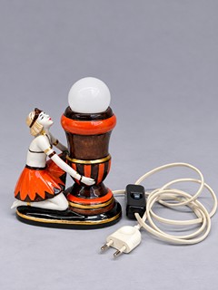 Art Deco - figurální stolní lampa – Egypťanka